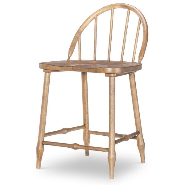 Picture of VINTAGE MARKET BARNWOOD OAK WINDSOR COUNTER STOOL