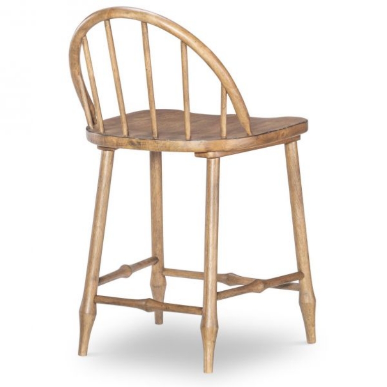 Picture of VINTAGE MARKET BARNWOOD OAK WINDSOR COUNTER STOOL