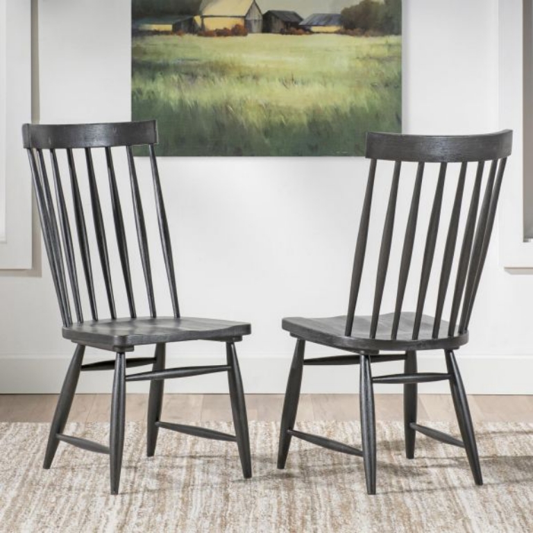 Picture of VINTAGE MARKET KETTLE BLACK WINDSOR SIDE CHAIR