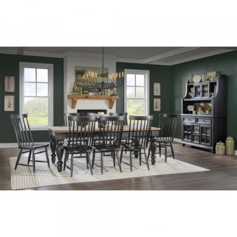 Picture of VINTAGE MARKET KETTLE BLACK WINDSOR SIDE CHAIR