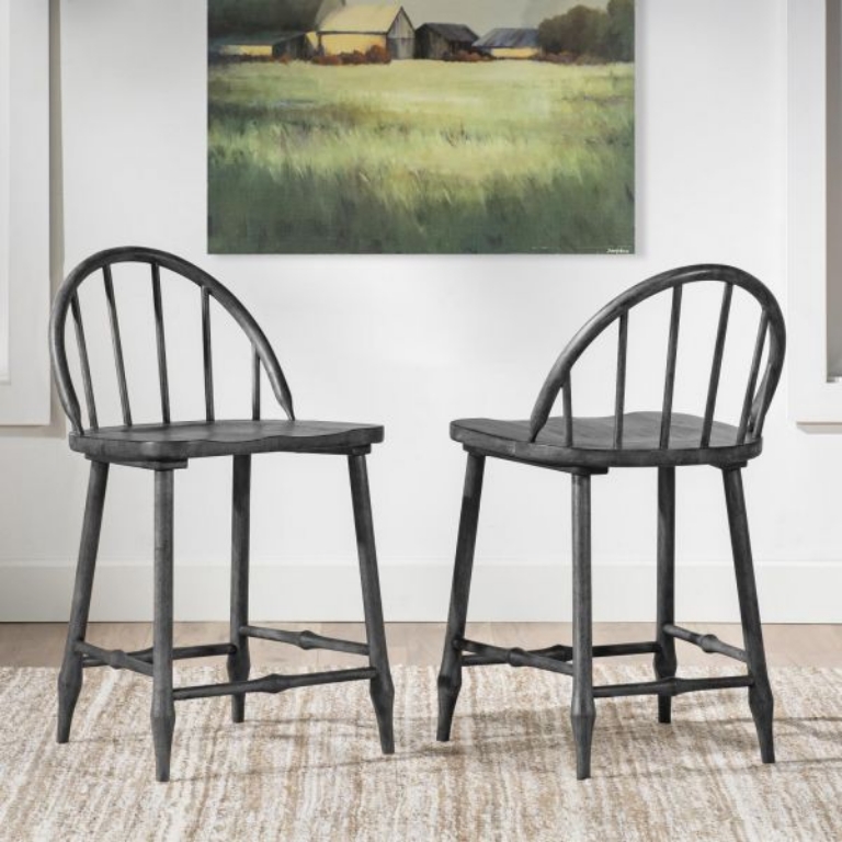 Picture of VINTAGE MARKET KETTLE BLACK WINDSOR COUNTER STOOL