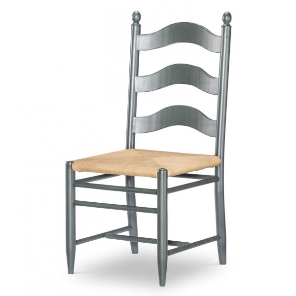 Picture of VINTAGE MARKET MALLARD GREEN LADDER BACK SIDE CHAIR