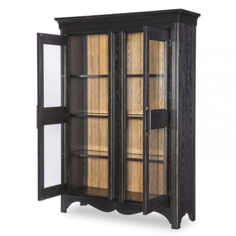 Picture of VINTAGE MARKET KETTLE BLACK DISPLAY CABINET