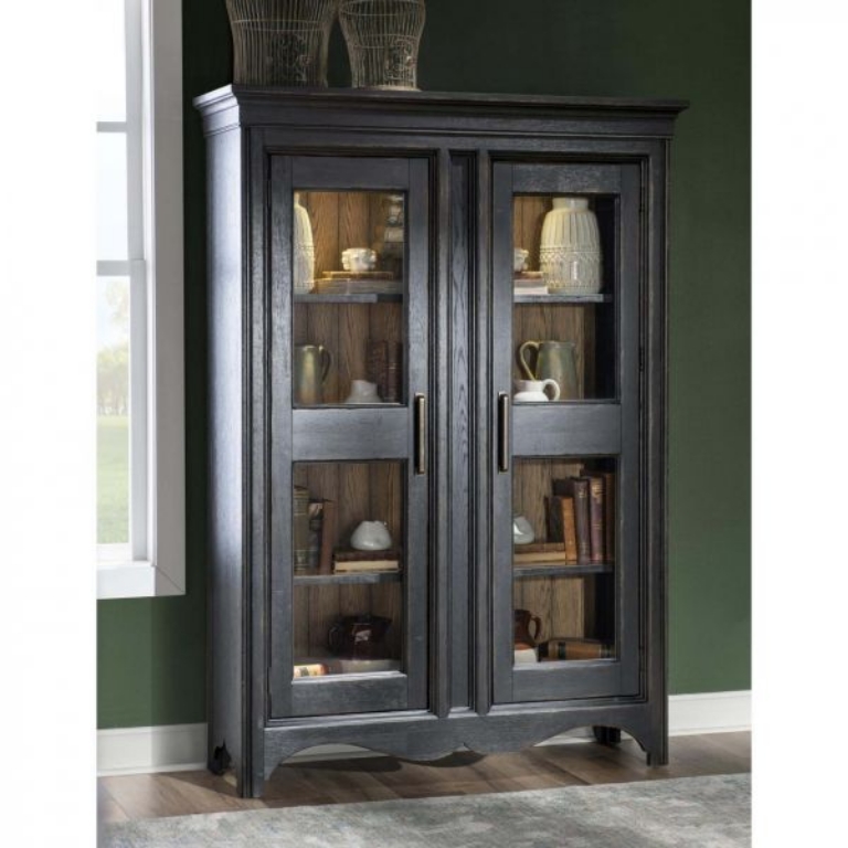 Picture of VINTAGE MARKET KETTLE BLACK DISPLAY CABINET