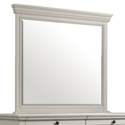 Picture of ANTIQUE WHITE SLATER MIRROR