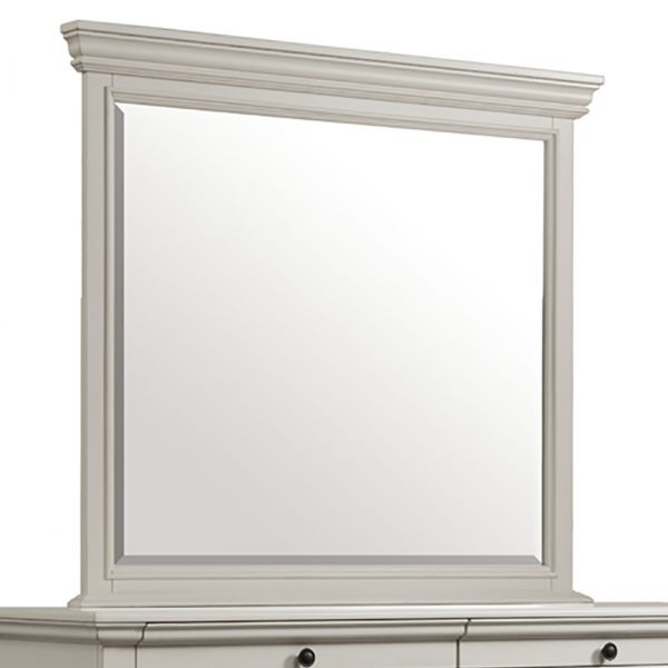 Picture of ANTIQUE WHITE SLATER MIRROR
