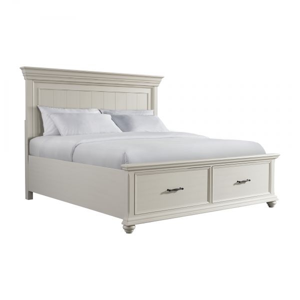 Picture of WHITE SLATER KING STORAGE BED
