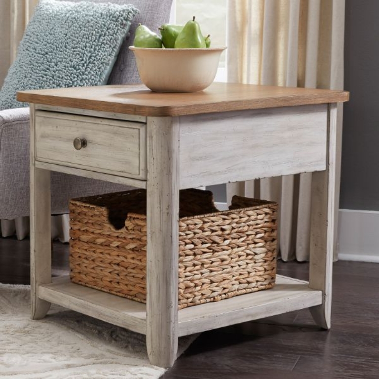 Picture of FARMHOUSE BASKET END TABLE