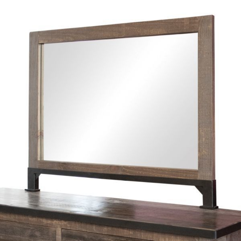 Picture of ANTIQUE GRAY DRESSER & MIRROR